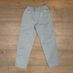 Women’s Pin Stripe Light Gray Sweat Style Work Pants